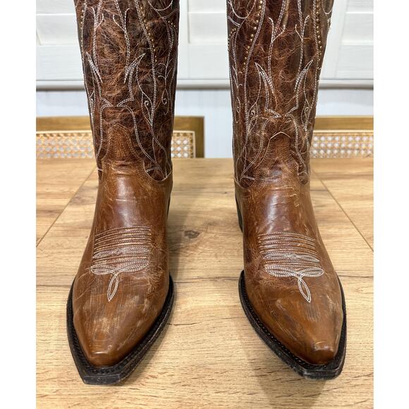 Idyllwind Women's Sweet Tea Western Boots Snip Toe Brown Leather Size 9 NWOB - Picture 7 of 15